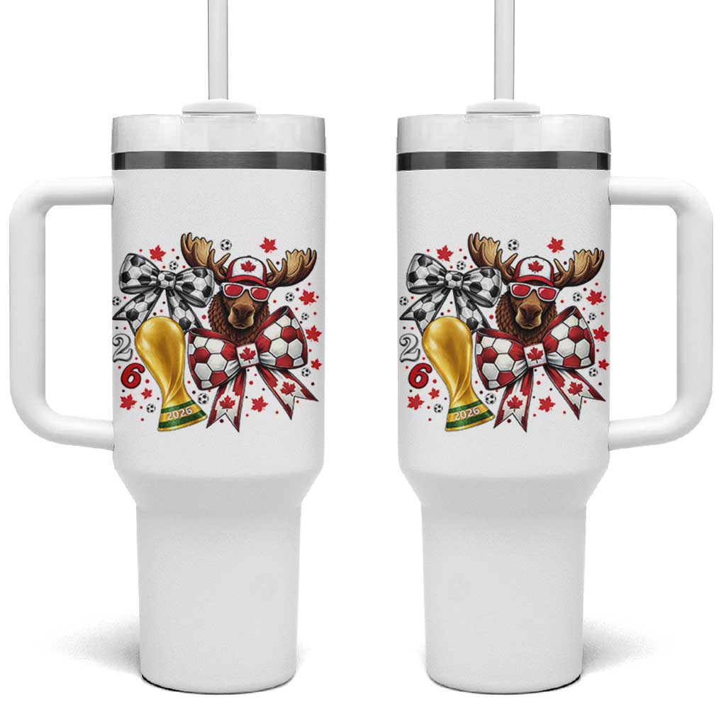 Proud Canada Soccer 2026 Tumbler With Handle Canadian Football Fan