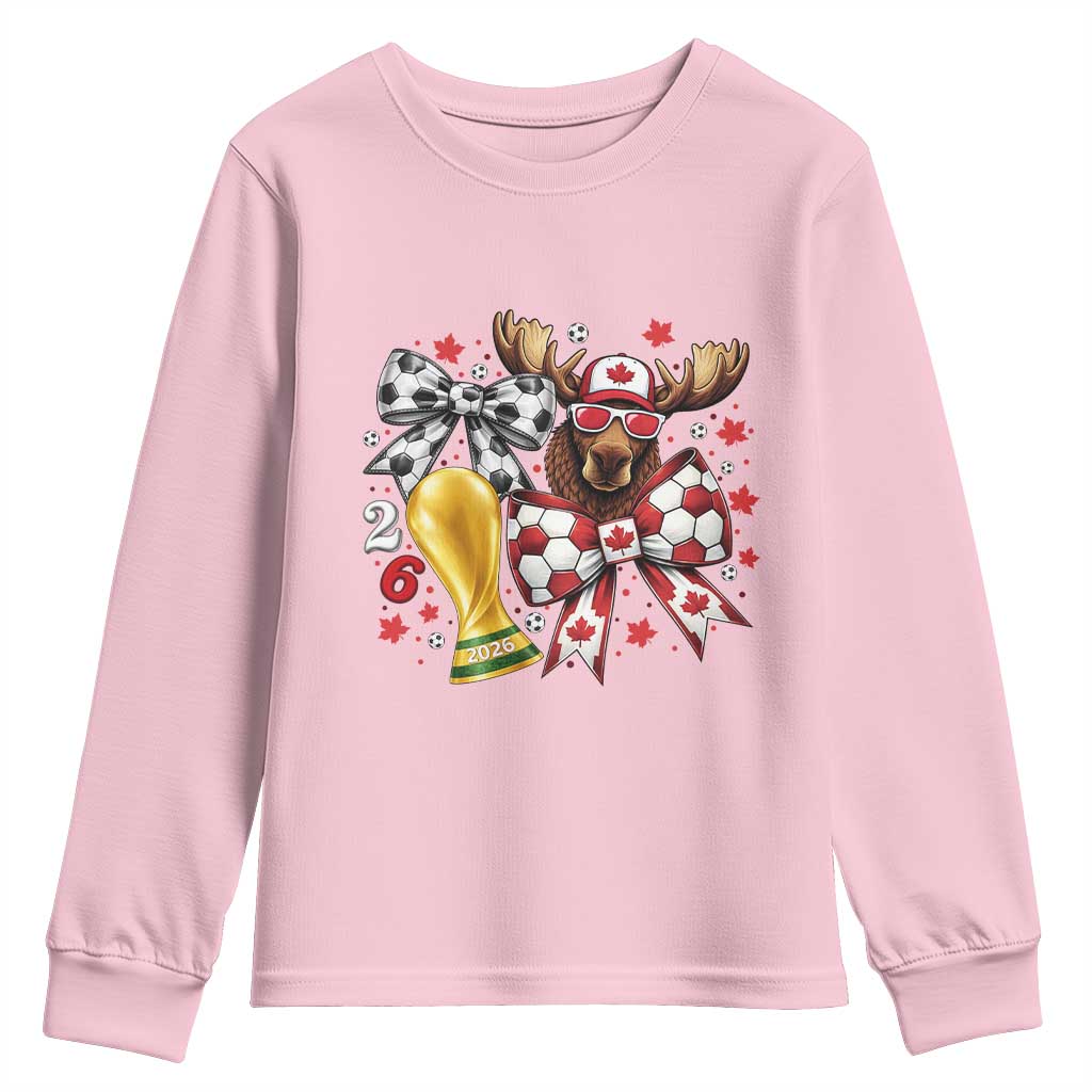 Proud Canada Soccer 2026 Youth Sweatshirt Canadian Football Fan