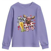 Proud Canada Soccer 2026 Youth Sweatshirt Canadian Football Fan