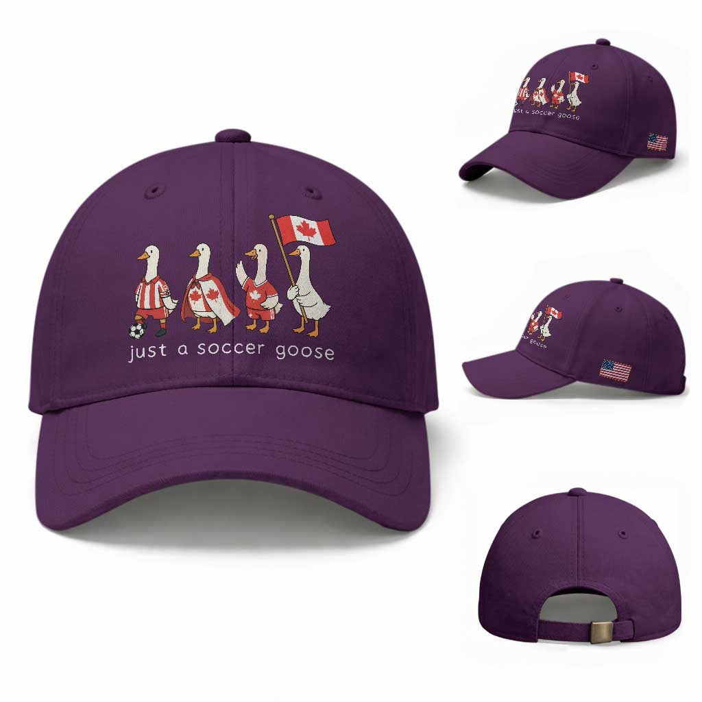 Funny Just A Soccer Goose Baseball Cap Canada Soccer Lover