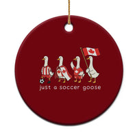 Funny Just A Soccer Goose Ceramic Ornament Canada Soccer Lover