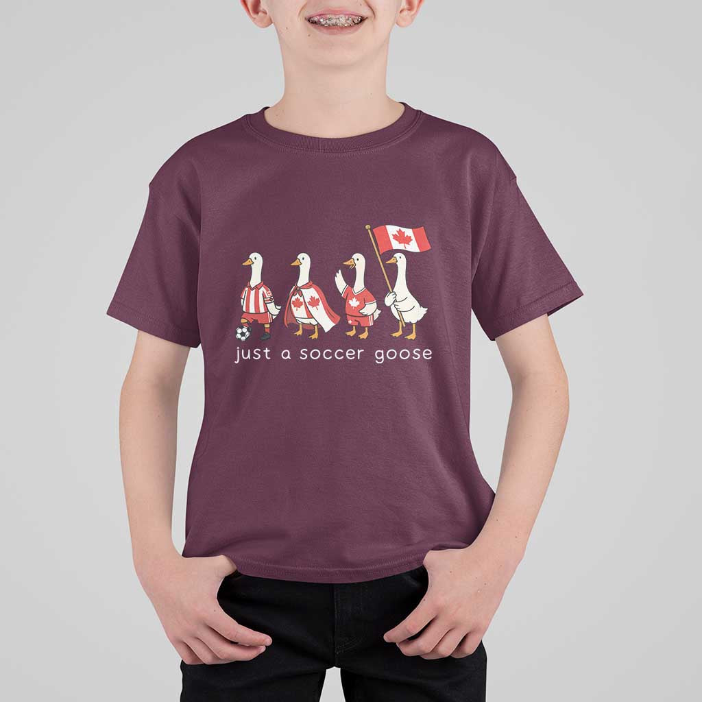 Funny Just A Soccer Goose T Shirt For Kid Canada Soccer Lover