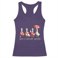 Funny Just A Soccer Goose Racerback Tank Top Canada Soccer Lover