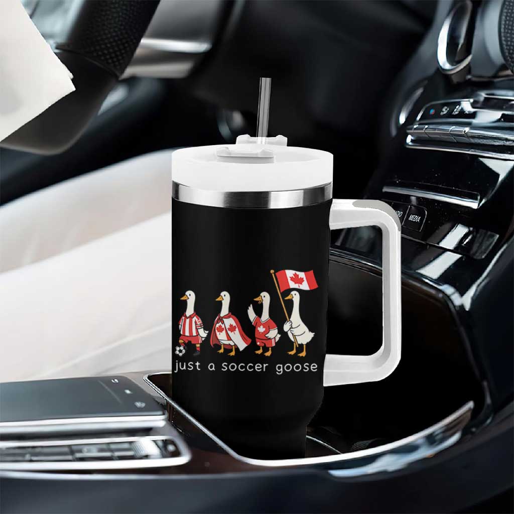 Funny Just A Soccer Goose Tumbler With Handle Canada Soccer Lover