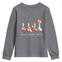 Funny Just A Soccer Goose Youth Sweatshirt Canada Soccer Lover
