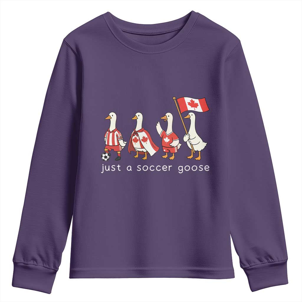 Funny Just A Soccer Goose Youth Sweatshirt Canada Soccer Lover