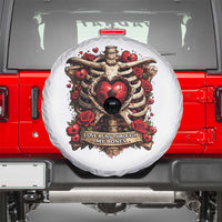 Love Runs Through My Bones Spare Tire Cover Funny Skeleton Soccer Player Gift