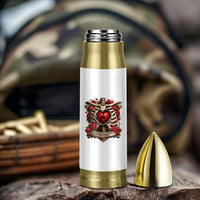 Love Runs Through My Bones Bullet Tumbler Funny Skeleton Soccer Player Gift