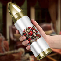 Love Runs Through My Bones Bullet Tumbler Funny Skeleton Soccer Player Gift