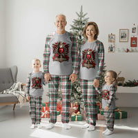 Love Runs Through My Bones Plaid Pajama Set Funny Skeleton Soccer Player Gift