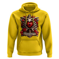 Love Runs Through My Bones Hoodie Funny Skeleton Soccer Player Gift
