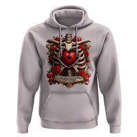 Love Runs Through My Bones Hoodie Funny Skeleton Soccer Player Gift
