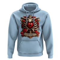 Love Runs Through My Bones Hoodie Funny Skeleton Soccer Player Gift