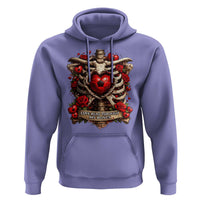 Love Runs Through My Bones Hoodie Funny Skeleton Soccer Player Gift