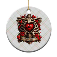 Love Runs Through My Bones Ceramic Ornament Funny Skeleton Soccer Player Gift