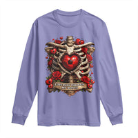 Love Runs Through My Bones Long Sleeve Shirt Funny Skeleton Soccer Player Gift