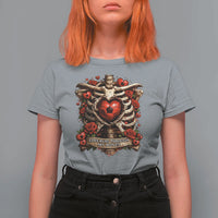 Love Runs Through My Bones T Shirt For Women Funny Skeleton Soccer Player Gift