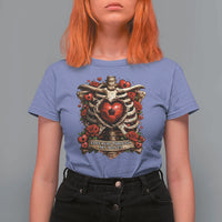 Love Runs Through My Bones T Shirt For Women Funny Skeleton Soccer Player Gift
