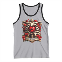 Love Runs Through My Bones Tank Top Funny Skeleton Soccer Player Gift