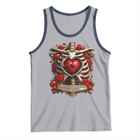 Love Runs Through My Bones Tank Top Funny Skeleton Soccer Player Gift