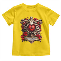 Love Runs Through My Bones Toddler T Shirt Funny Skeleton Soccer Player Gift