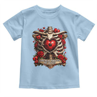 Love Runs Through My Bones Toddler T Shirt Funny Skeleton Soccer Player Gift