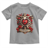 Love Runs Through My Bones Toddler T Shirt Funny Skeleton Soccer Player Gift