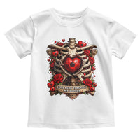 Love Runs Through My Bones Toddler T Shirt Funny Skeleton Soccer Player Gift
