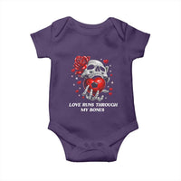 Love Runs Through My Bones Baby Onesie Funny Skeleton Soccer Gift