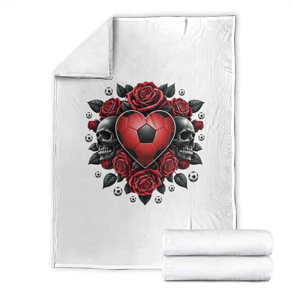 Skeleton Soccer Player Throw Blanket Valentine Day Gift