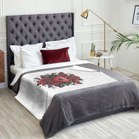 Skeleton Soccer Player Throw Blanket Valentine Day Gift