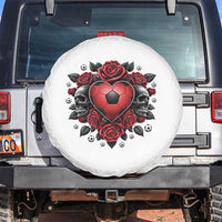 Skeleton Soccer Player Spare Tire Cover Valentine Day Gift