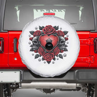 Skeleton Soccer Player Spare Tire Cover Valentine Day Gift