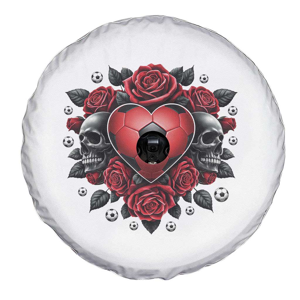Skeleton Soccer Player Spare Tire Cover Valentine Day Gift
