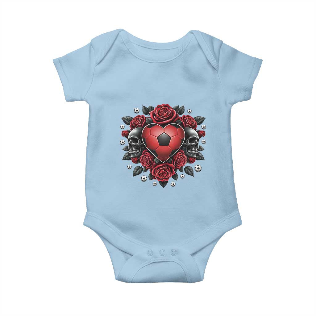 Skeleton Soccer Player Baby Onesie Valentine Day Gift