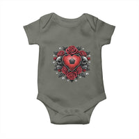 Skeleton Soccer Player Baby Onesie Valentine Day Gift