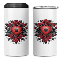 Skeleton Soccer Player 4 in 1 Can Cooler Tumbler Valentine Day Gift
