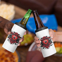 Skeleton Soccer Player 4 in 1 Can Cooler Tumbler Valentine Day Gift