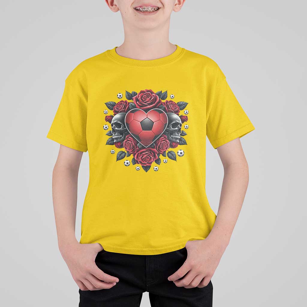 Skeleton Soccer Player T Shirt For Kid Valentine Day Gift