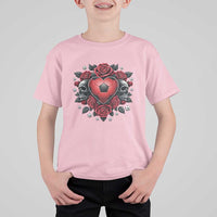 Skeleton Soccer Player T Shirt For Kid Valentine Day Gift