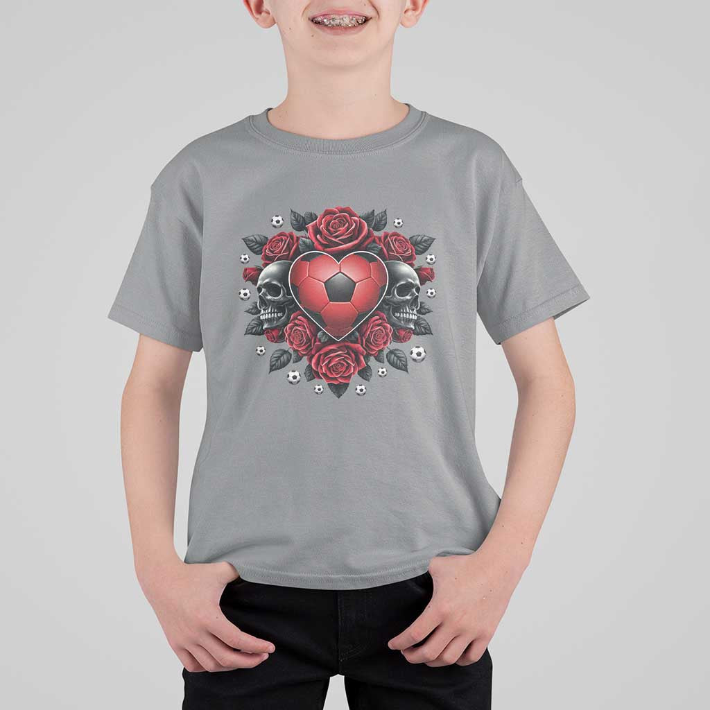 Skeleton Soccer Player T Shirt For Kid Valentine Day Gift
