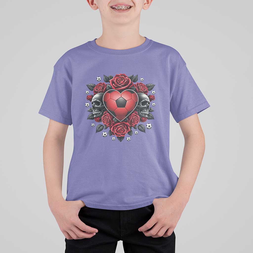 Skeleton Soccer Player T Shirt For Kid Valentine Day Gift