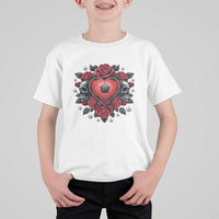 Skeleton Soccer Player T Shirt For Kid Valentine Day Gift