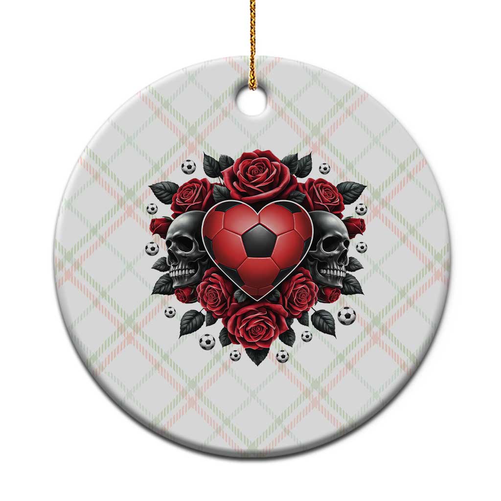 Skeleton Soccer Player Ceramic Ornament Valentine Day Gift