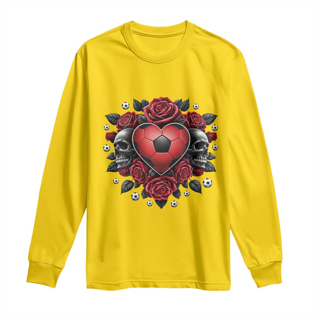 Skeleton Soccer Player Long Sleeve Shirt Valentine Day Gift