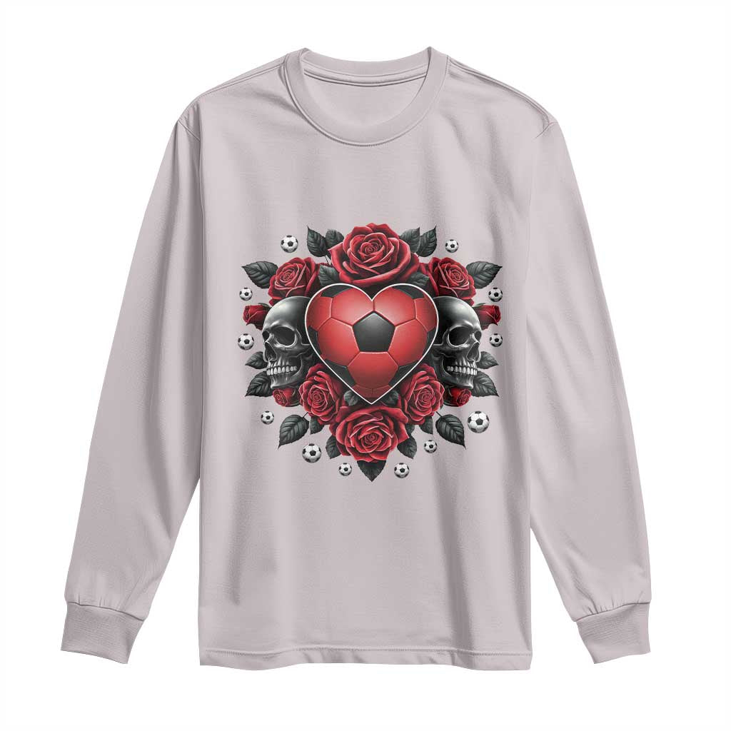 Skeleton Soccer Player Long Sleeve Shirt Valentine Day Gift