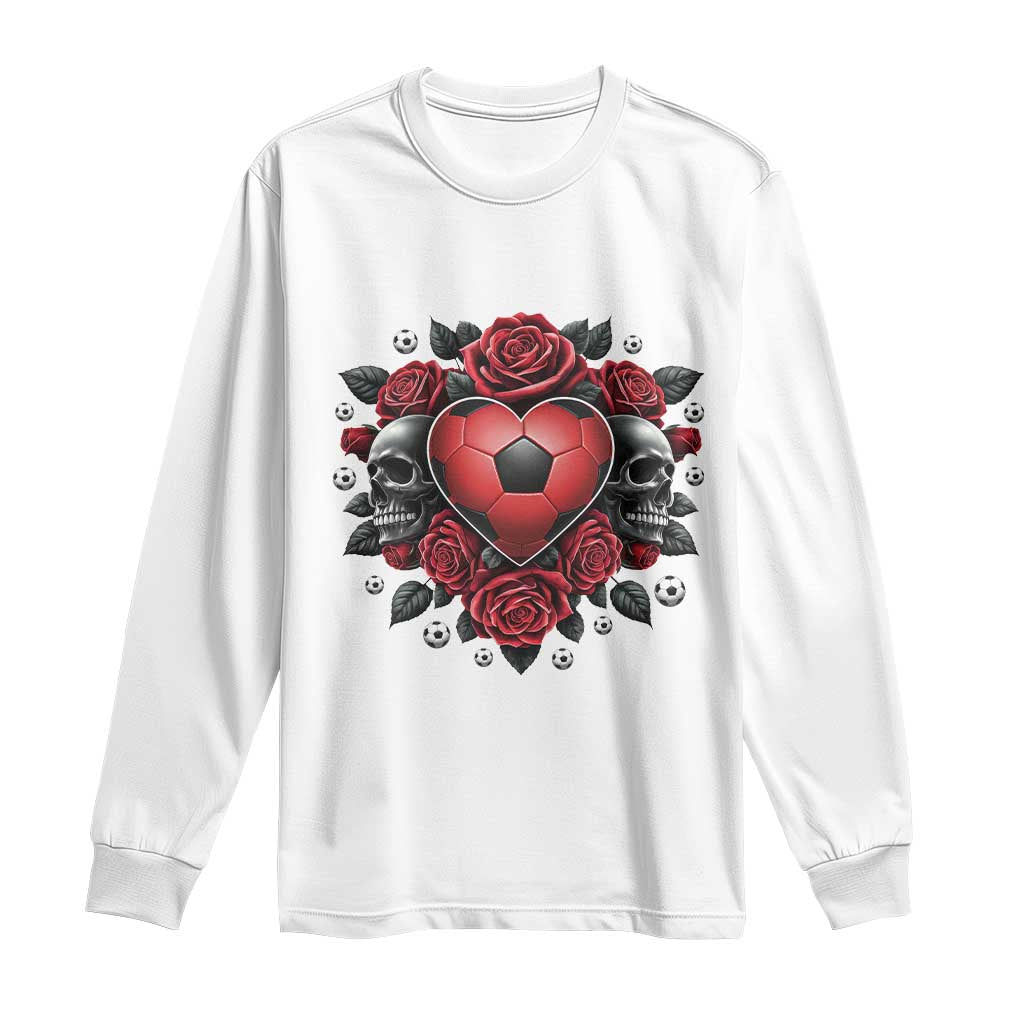 Skeleton Soccer Player Long Sleeve Shirt Valentine Day Gift