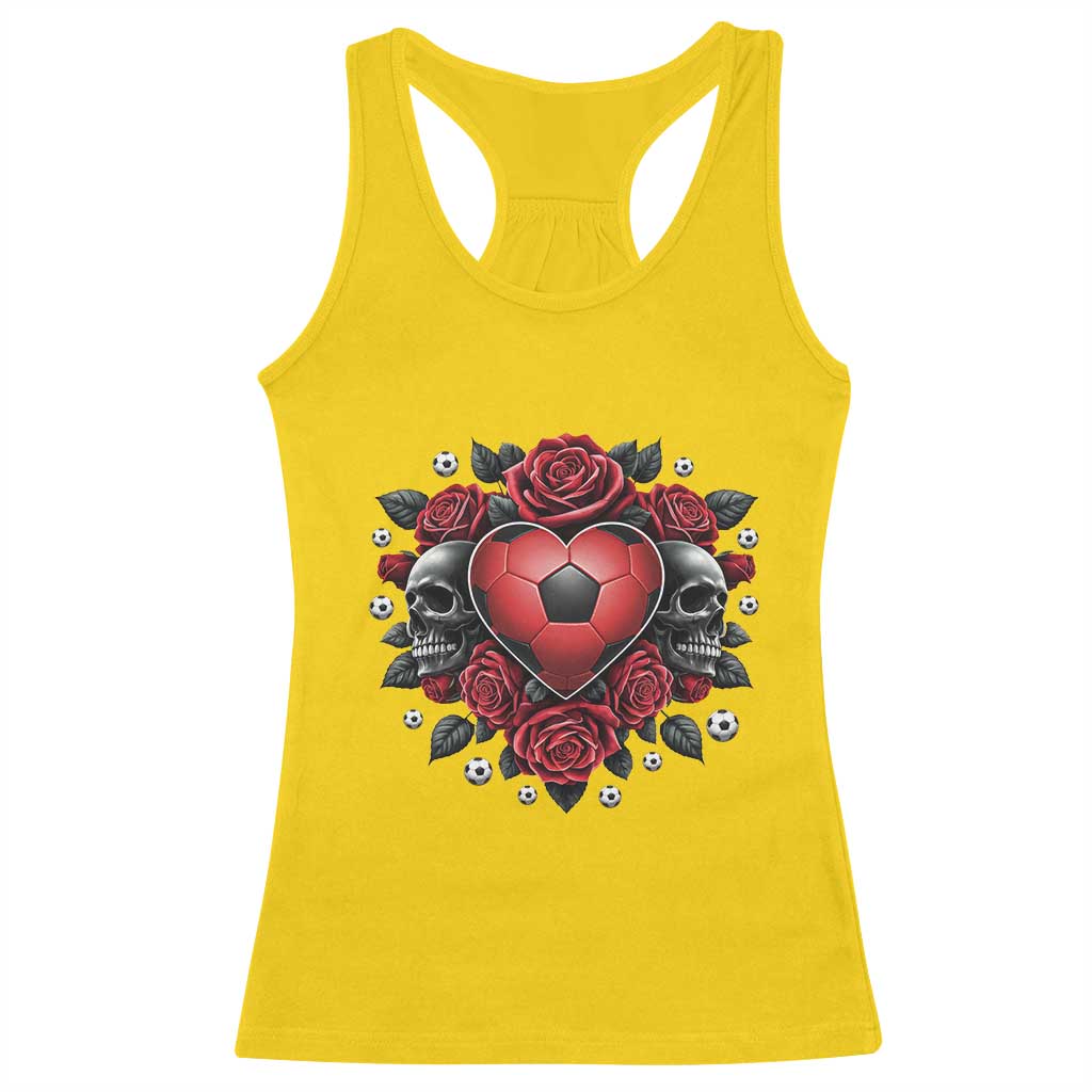Skeleton Soccer Player Racerback Tank Top Valentine Day Gift