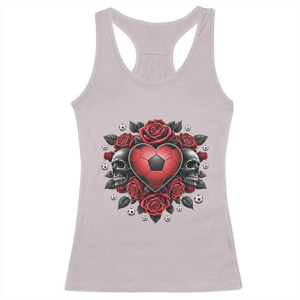 Skeleton Soccer Player Racerback Tank Top Valentine Day Gift