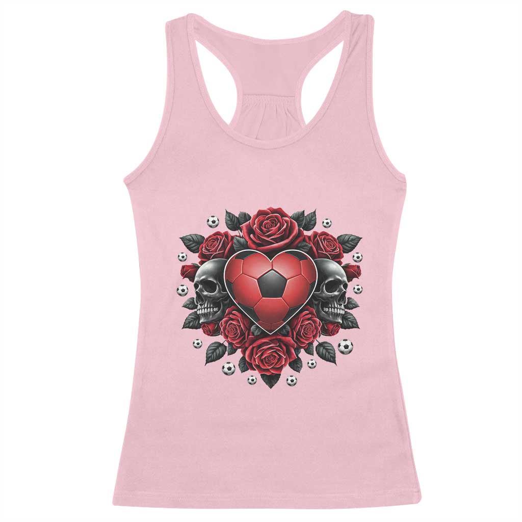 Skeleton Soccer Player Racerback Tank Top Valentine Day Gift